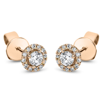 Ohrstecker 4er-Krappe Rosegold 18kt 0,29 Diamantschmuck mit 26 Diamanten - 2M633