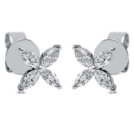 Ohrstecker Weißgold 18kt 0,30 Diamantschmuck mit 8 Diamanten - 2N415