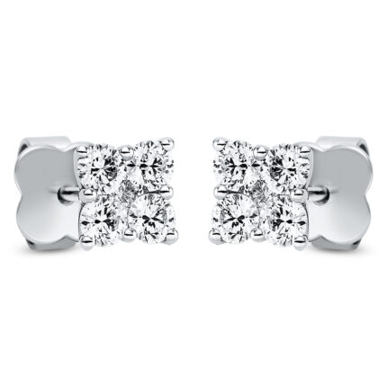 Ohrstecker Weißgold 18kt 0,63 Diamantschmuck mit 10 Diamanten - 2O893