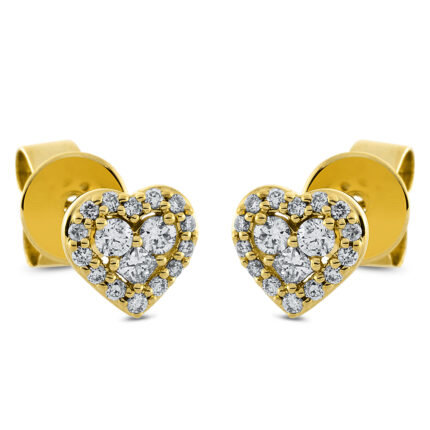 Ohrstecker Gelbgold 18kt 0,20 Diamantschmuck mit 34 Diamanten - 2P773