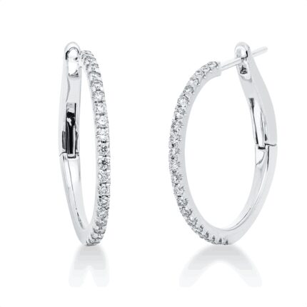 Creolen Weißgold 18kt 0,31 Diamantschmuck mit 42 Diamanten - 2R454