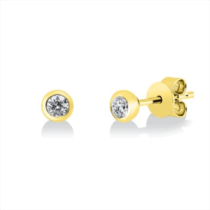 Ohrstecker Zarge Gelbgold 18kt 0,16 Diamantschmuck mit 2 Diamanten - 2T270