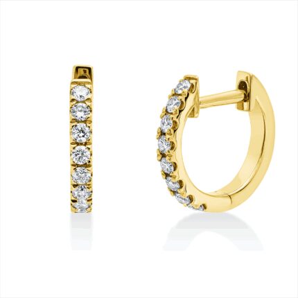 Creolen Gelbgold 18kt 0,36 Diamantschmuck mit 26 Diamanten - 2U205