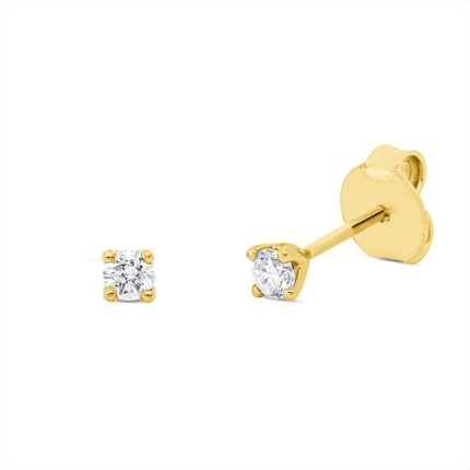 Ohrstecker 4er-Krappe Gelbgold 18kt 0,17 Diamantschmuck mit 2 Diamanten - 2U259