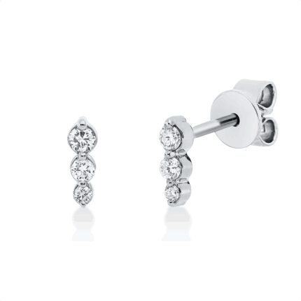 Ohrstecker Weißgold 18kt 0,13 Diamantschmuck mit 6 Diamanten - 2V017