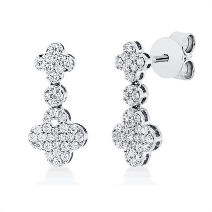 Ohrstecker Weißgold 18kt 0,50 Diamantschmuck mit 76 Diamanten - 2V023