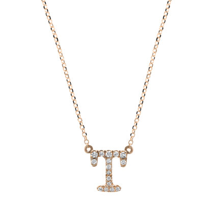 Collier Rosegold 18kt 0,09 Diamantschmuck mit 16 Diamanten - 4H308