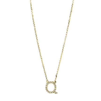 Collier Gelbgold 18kt 0,09 Diamantschmuck mit 20 Diamanten - 4H310