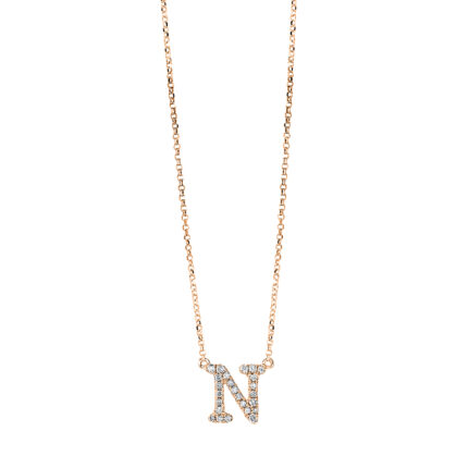 Collier Rosegold 18kt 0,12 Diamantschmuck mit 25 Diamanten - 4H494