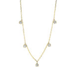 Collier Gelbgold 18kt 0,37 Diamantschmuck mit 5 Diamanten - 4J838