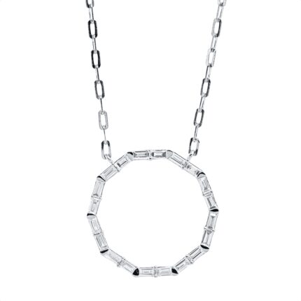 Collier Weißgold 18kt 0,40 Diamantschmuck mit 20 Diamanten - 4M132