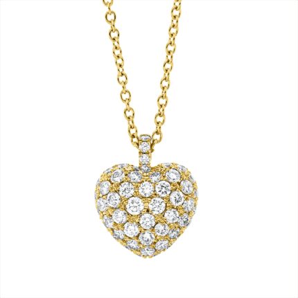 Collier Gelbgold 18kt 0,71 Diamantschmuck mit 52 Diamanten - 4N934