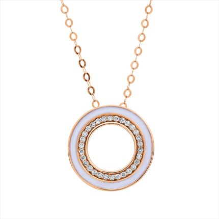 Collier Rosegold 18kt 0,15 Diamantschmuck mit 30 Diamanten - 4O051