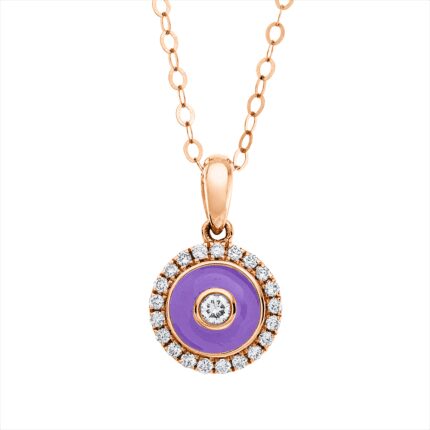 Collier Rosegold 18kt 0,14 Diamantschmuck mit 22 Diamanten - 4O061