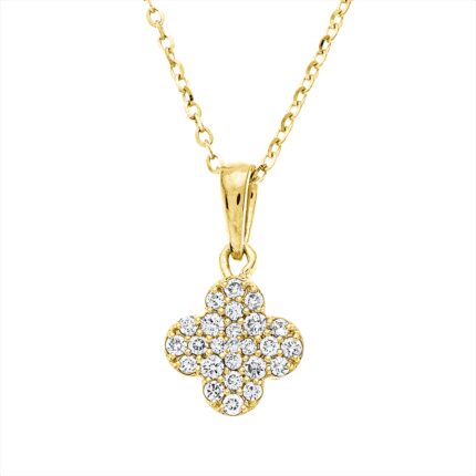 Collier Gelbgold 18kt 0,15 Diamantschmuck mit 25 Diamanten - 4O403