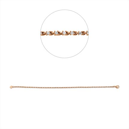 Armband Rosegold 18kt 0,49 Diamantschmuck mit 57 Diamanten - 5F630