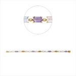 Armband 4er-Krappe Gelbgold 18kt 0,22 Diamantschmuck Farbstein 11 ct - 5F645