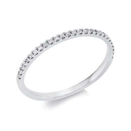 Memoire Weißgold 18kt 0,10 Diamantringe mit 27 Diamanten - 1GL26