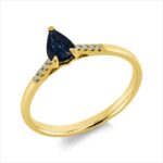 Farbstein Gelbgold 18kt 0,04 Diamantringe Farbstein 0,51 ct - 1GX71