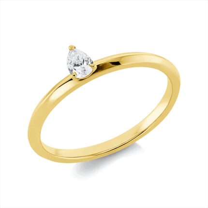 Solitaeire 3er-Krappe Gelbgold 18kt 0,16 Diamantringe mit 1 Diamanten - 1HM80