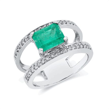 Farbstein Weißgold 18kt 0,20 Diamantringe Farbstein 1,6 ct - 1HT83