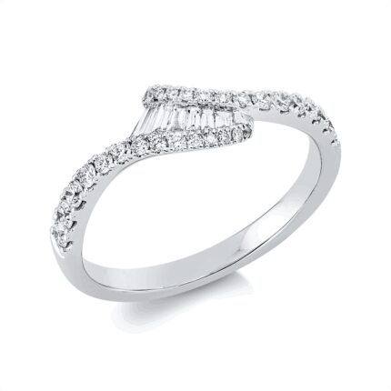 Baguette Weißgold 18kt 0,42 Diamantringe mit 35 Diamanten - 1HY87 [Digital]