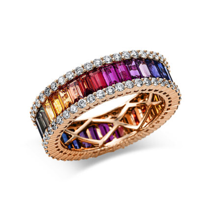 Farbstein Rosegold kt 1,12 Diamantringe Farbstein 4,64 ct - 1W143