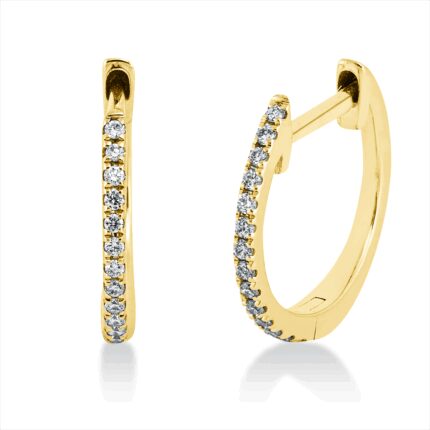 Creolen Gelbgold 18kt 0,09 Diamantschmuck mit 36 Diamanten - 2R664