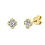 Ohrstecker Gelbgold 18kt 0,26 Diamantschmuck mit 10 Diamanten - 2T872