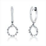 Ohrschmuck Weißgold 18kt 0,19 Diamantschmuck mit 12 Diamanten - 2U199