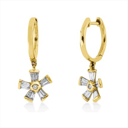 Ohrschmuck Gelbgold 18kt 0,40 Diamantschmuck mit 22 Diamanten - 2V260