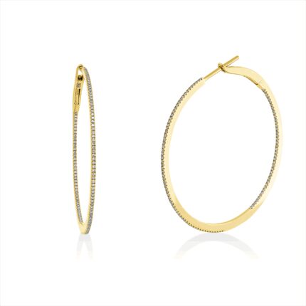 Creolen Gelbgold 18kt 0,31 Diamantschmuck mit 232 Diamanten - 2V329