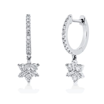 Creolen Weißgold 18kt 0,31 Diamantschmuck mit 34 Diamanten - 2V380