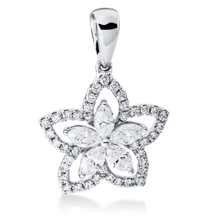 Anhänger Weißgold 18kt 0,65 Diamantschmuck mit 45 Diamanten - 3G378