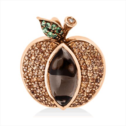 Anhänger Rosegold 18kt 0,01 Diamantschmuck Farbstein 3,49 ct - 3I091