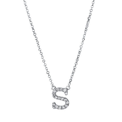 Collier Weißgold 18kt 0,09 Diamantschmuck mit 17 Diamanten - 4H460