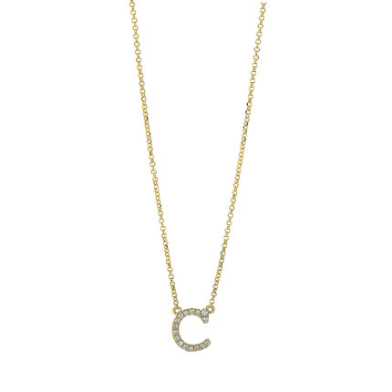 Collier Gelbgold 18kt 0,07 Diamantschmuck mit 16 Diamanten - 4H495
