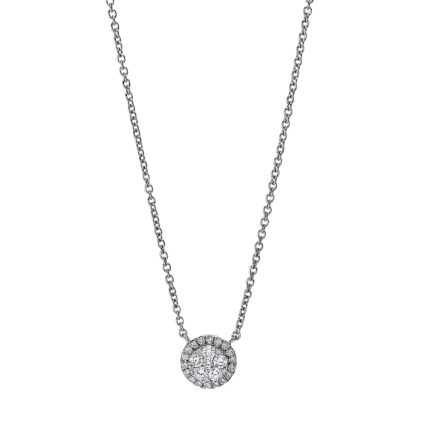 Collier Weißgold 18kt 0,25 Diamantschmuck mit 29 Diamanten - 4J110