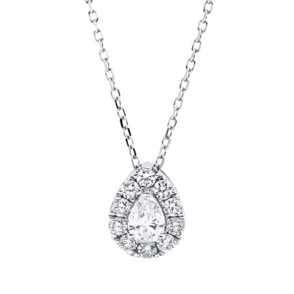 Collier Weißgold 18kt 0,49 Diamantschmuck mit 11 Diamanten - 4N575