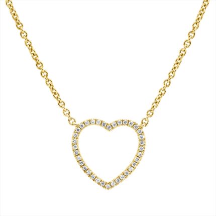 Collier Gelbgold 18kt 0,05 Diamantschmuck mit 36 Diamanten - 4O681