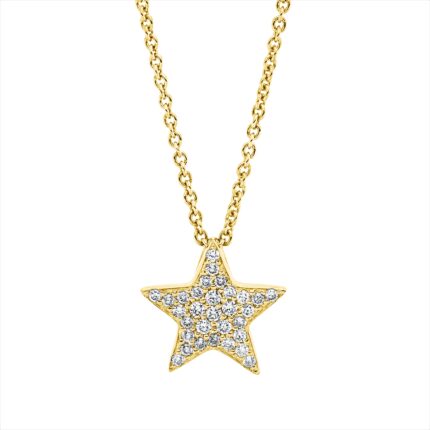 Collier Gelbgold 18kt 0,13 Diamantschmuck mit 31 Diamanten - 4O686