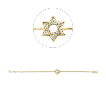 Armband Gelbgold 18kt 0,12 Diamantschmuck mit 36 Diamanten - 5F789