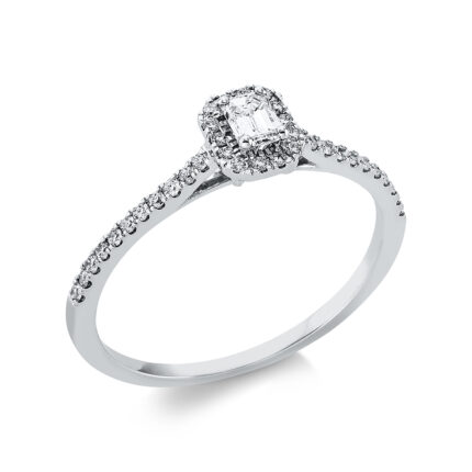 Solitaeire 4er-Krappe Weißgold 18kt 0,31 Diamantringe mit 37 Diamanten - 1AK61