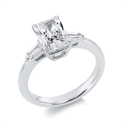 Solitaeire 4er-Krappe Weißgold 18kt 2,41 Diamantringe mit 3 Diamanten - 1HB13