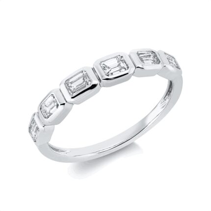 Baguette Weißgold 18kt 0,63 Diamantringe mit 6 Diamanten - 1HZ93