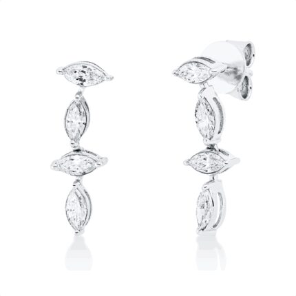 Ohrschmuck Weißgold 18kt 0,67 Diamantschmuck mit 8 Diamanten - 2V453