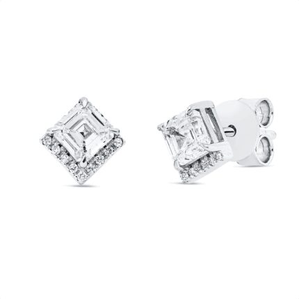 Ohrstecker Weißgold 18kt 0,99 Diamantschmuck mit 20 Diamanten - 2V468