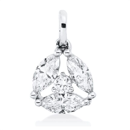 Anhänger Weißgold 18kt 0,42 Diamantschmuck mit 4 Diamanten - 3I138