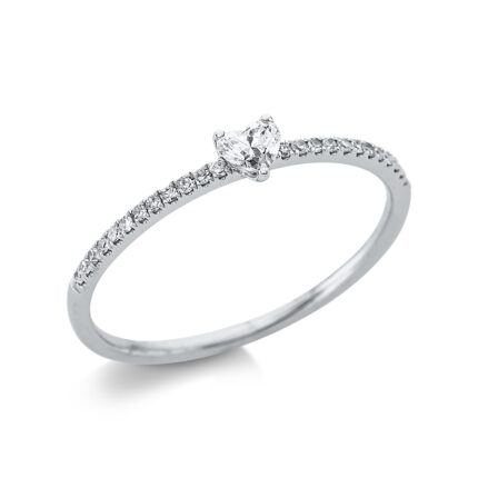 Solitaeire 3er-Krappe Weißgold 18kt 0,15 Diamantringe mit 25 Diamanten - 1BF34