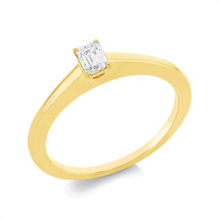 Solitaeire 4er-Krappe Gelbgold 18kt 0,24 Diamantringe mit 1 Diamanten - 1IC78